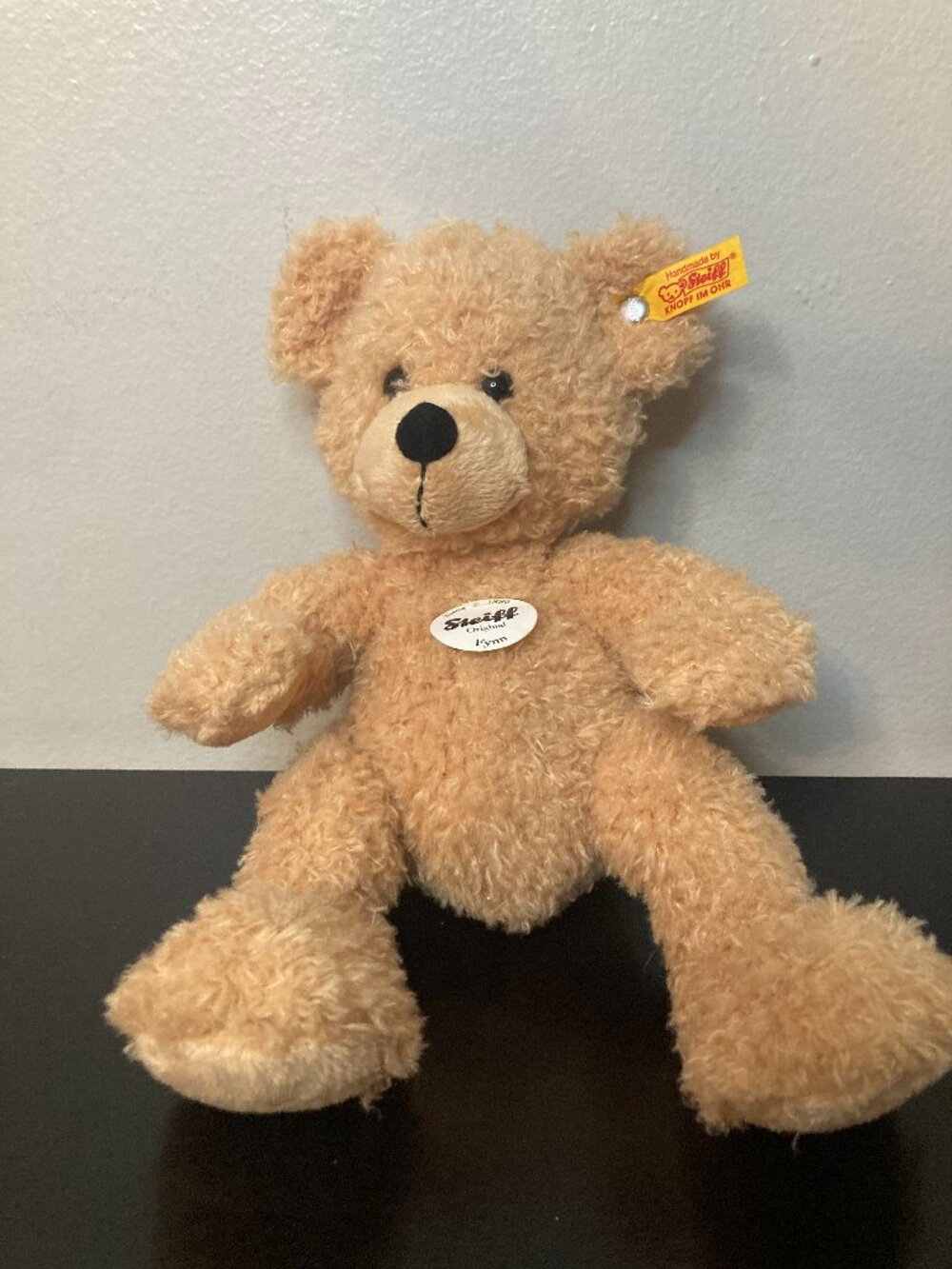 Steiff "Fynn" Teddy Bear - Steiff Collectable Fuzzy Beige 11" Stuffed Bear